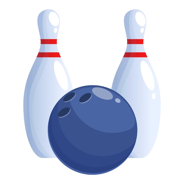 Sport ball bowling icon cartoon vector Target win