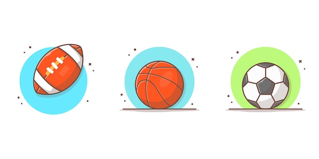 Sport Ball Collection  Icon Illustration