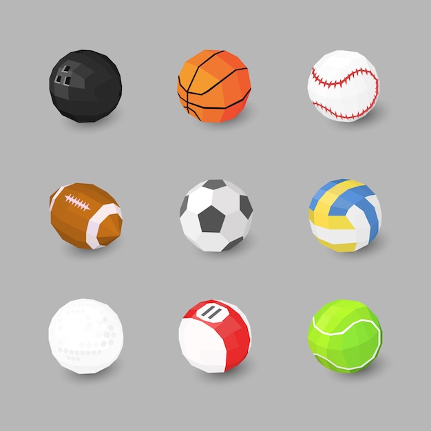 Vector sport ball icons