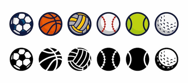 Sport ball set vector