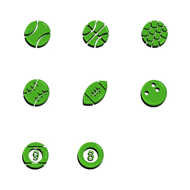 sport ball vector set design