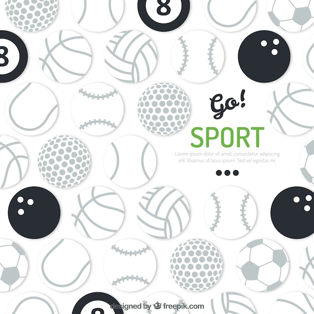 Vector sport balls background