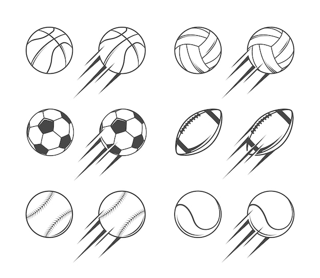 Спортивные мячи иллюстрации,