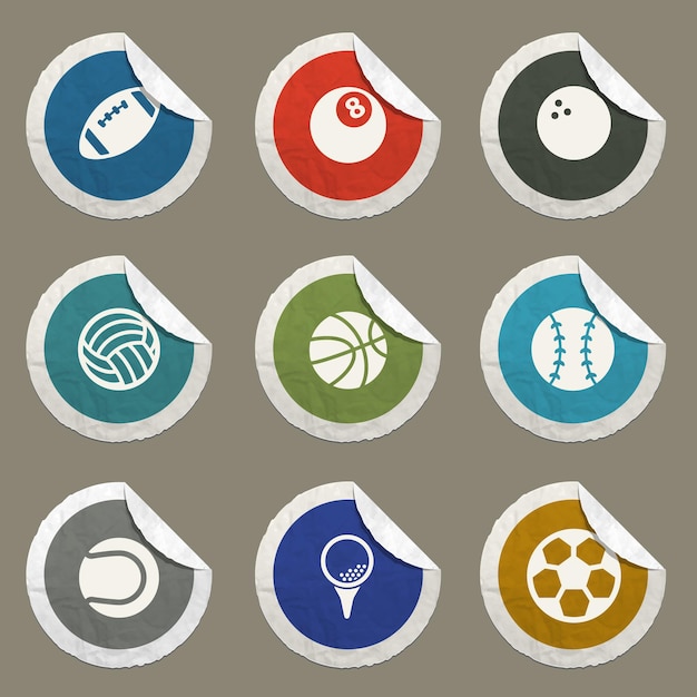 Vector sport balls vector icons for web sites and user interface