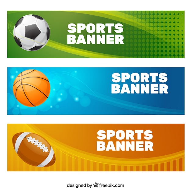 Vector sport banner collection