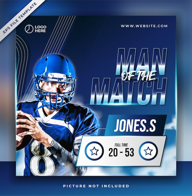 Sport banner or poster social media and post promotion template design