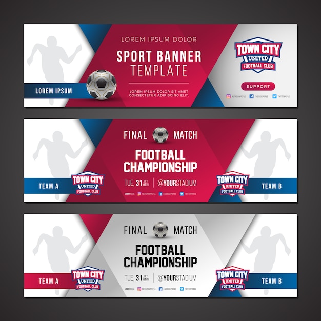 Vector sport banner template