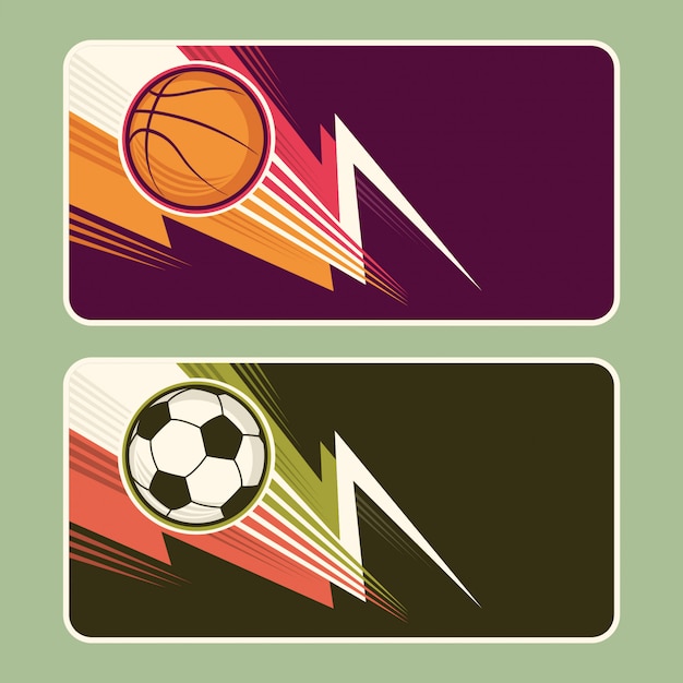 Vector sport banners design