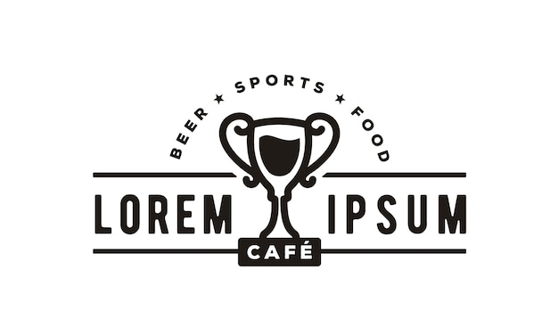 Vettore ispirazione al design del logo sport bar