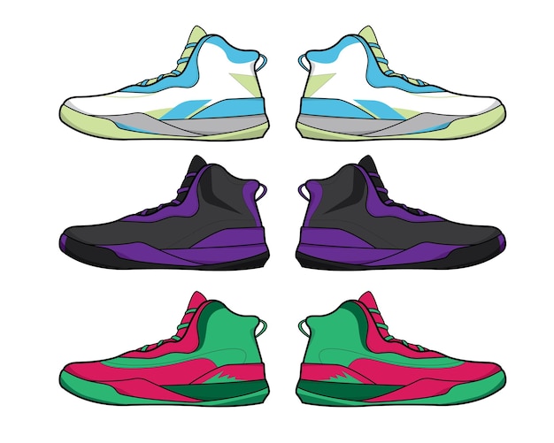 Sport basketbalschoen ontwerp vector sjabloon