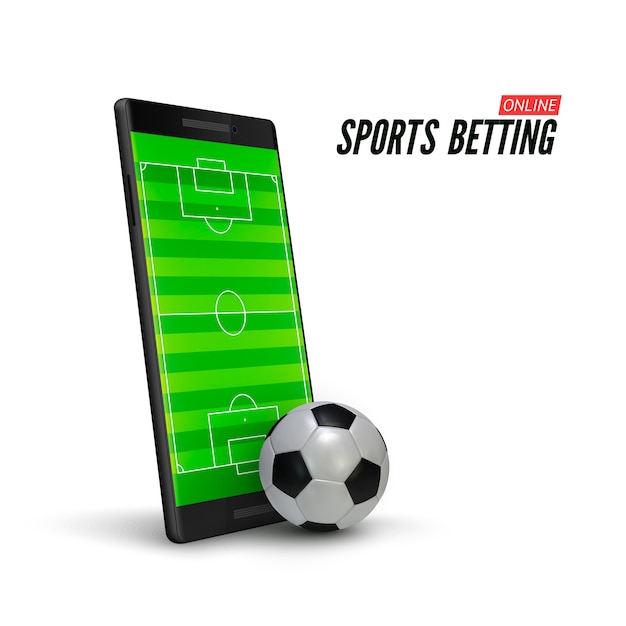 Premium AI Image  Football app on mobile phone and sport betting