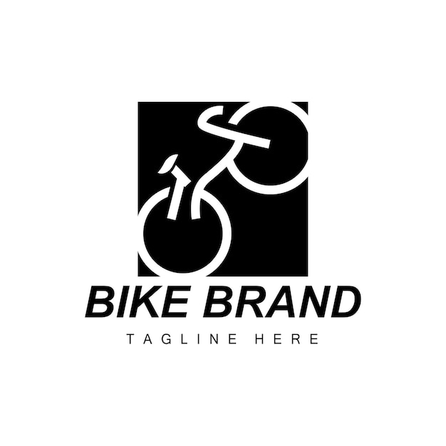 Vector sport bicycle logo design simple vehicle bike silhouette icon vector