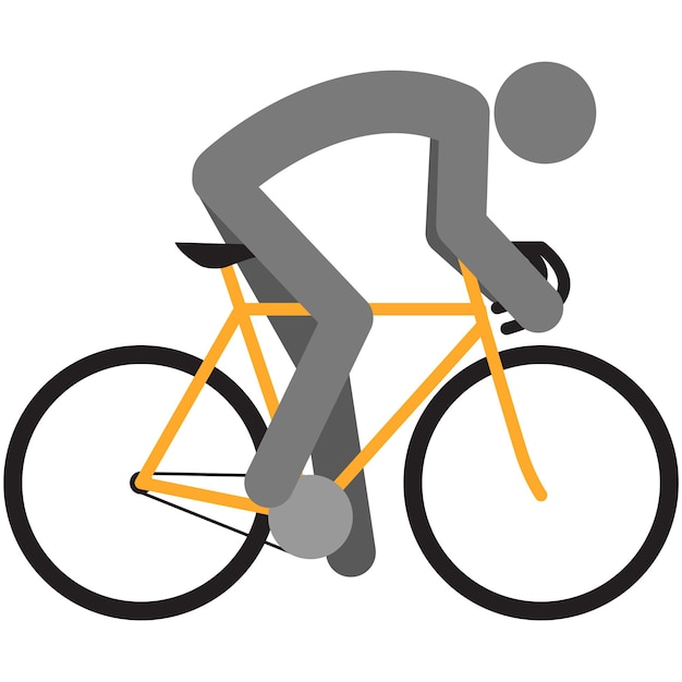 Sport bicycle rider icon vector cyclist silhouette pictogram