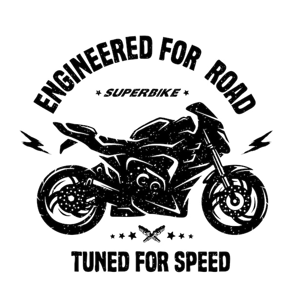 Sport bike Emblem tshirt graphics