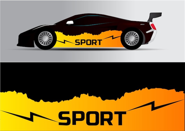 スポーツカーのデカール ストライプ スピードレースのステッカー スピードレーシングのストライプ 輸送用の赤いマーク