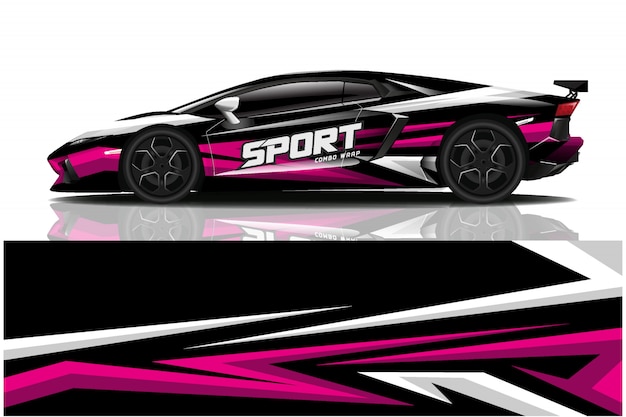 Sport car decal wrap, car livery