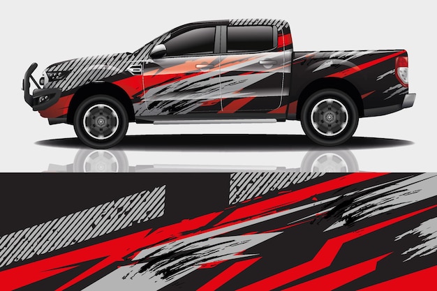 Vector sport car decal wrap design vector