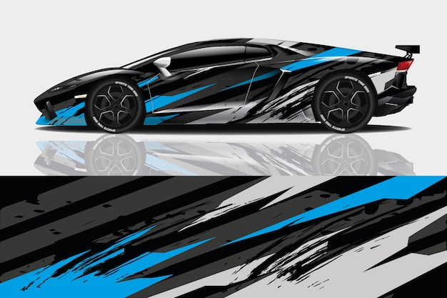 Vector sport car decal wrap design vector