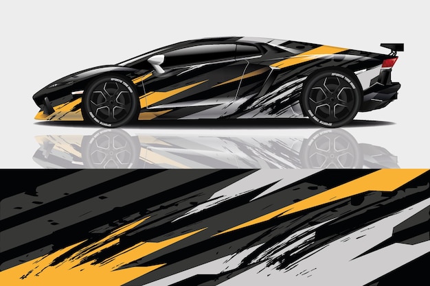 Vector sport car decal wrap design vector