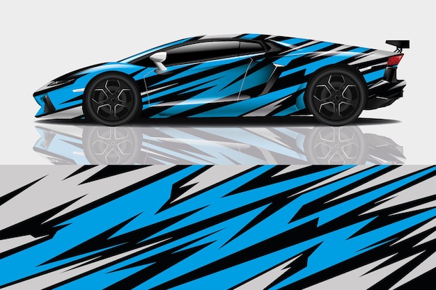 Vector sport car decal wrap design vector