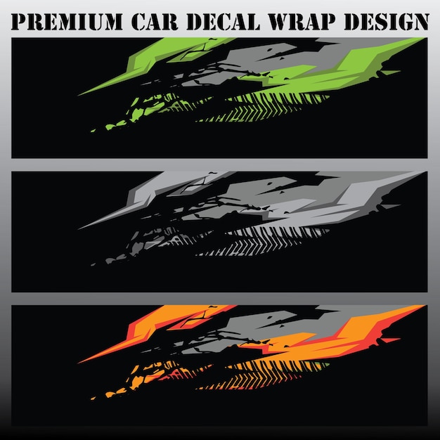 Vector sport car decal wrap design vector