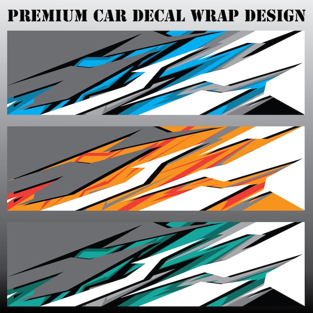 Vector sport car decal wrap design vector