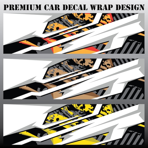 Vector sport car decal wrap design vector