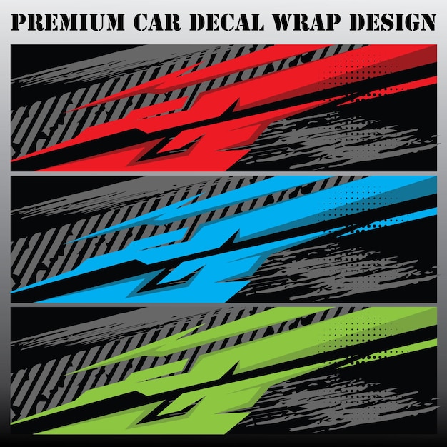 Sport car decal wrap design vector