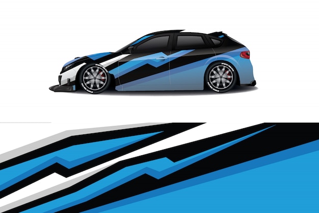 sport car decal wrap design