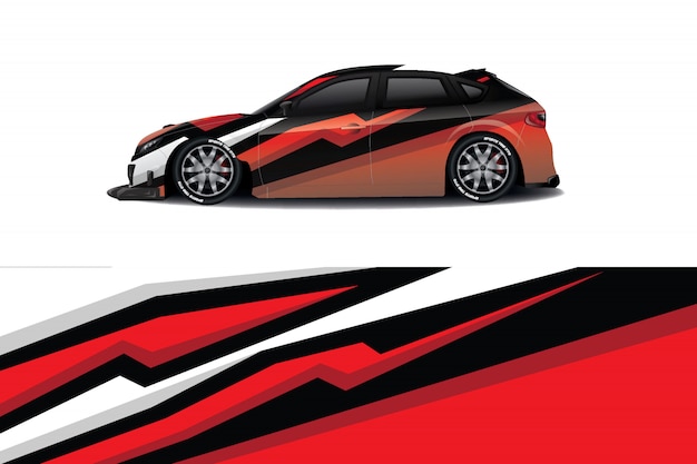 sport car decal wrap design