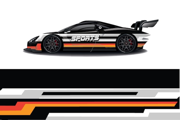 Sport Car Decal Wrap Design