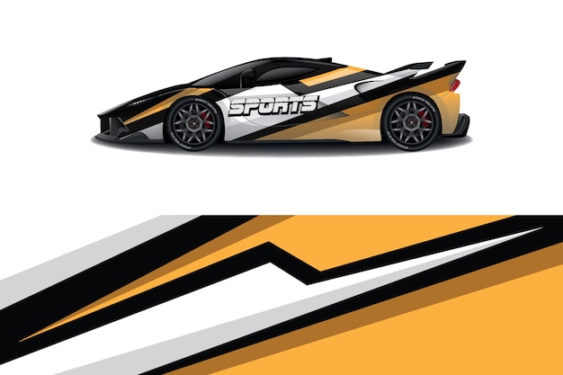 Sport Car Decal Wrap Design