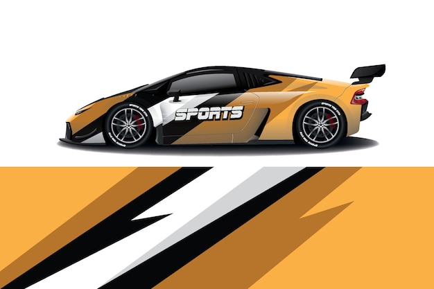 Sport Car Decal Wrap Design