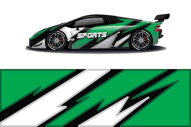 Sport car decal  wrap design