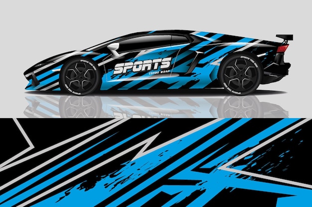 Дизайн наклейки на спортивный автомобиль