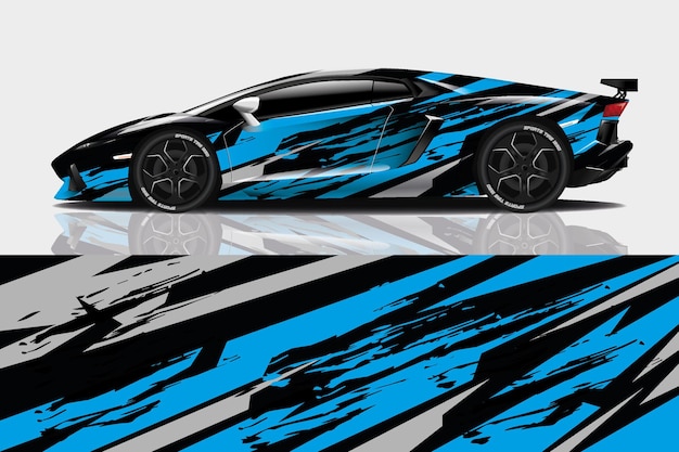 Sport Car Decal Wrap Design