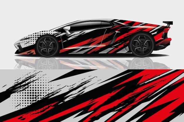 Sport Car Decal Wrap Design