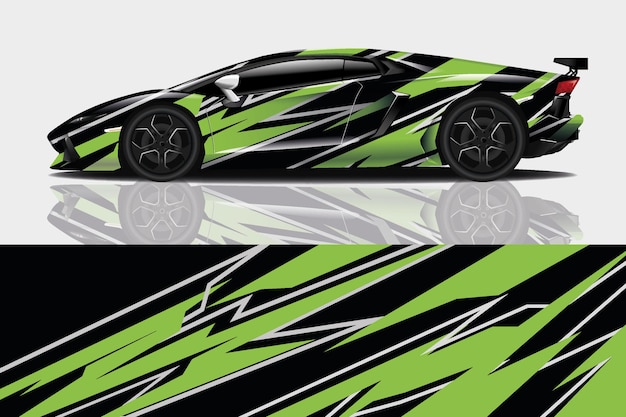 Sport Car Decal Wrap Design