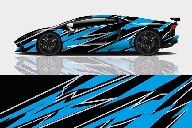 Sport Car Decal Wrap Design