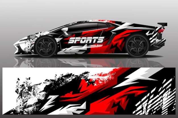 Sport Car Decal Wrap Design