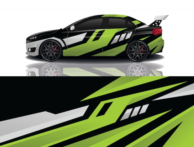 sport car decal wrap design 
