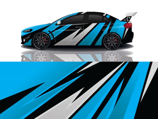 sport car decal wrap design 