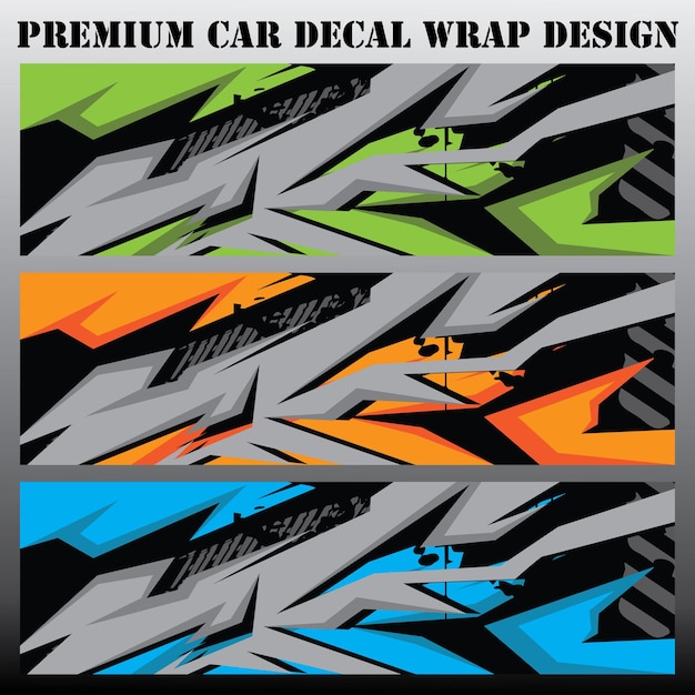 Vector sport car decal wrap design