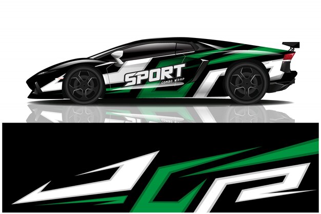 sport car decal wrap