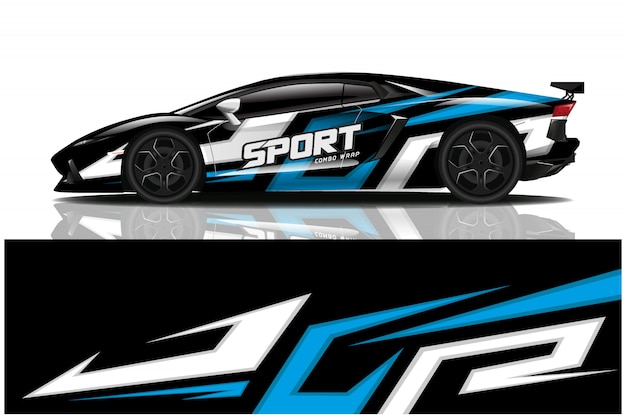 Sport car decal wrap