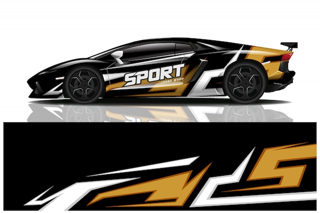 sport car decal wrap  