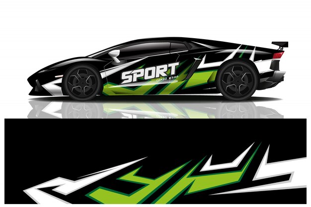 sport car decal wrap  