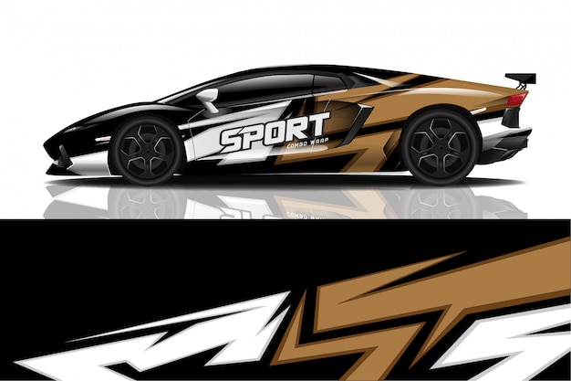 sport car decal wrap  