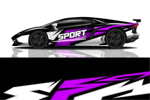 Sport car decal wrap