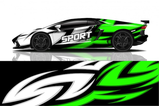 sport car decal wrap  